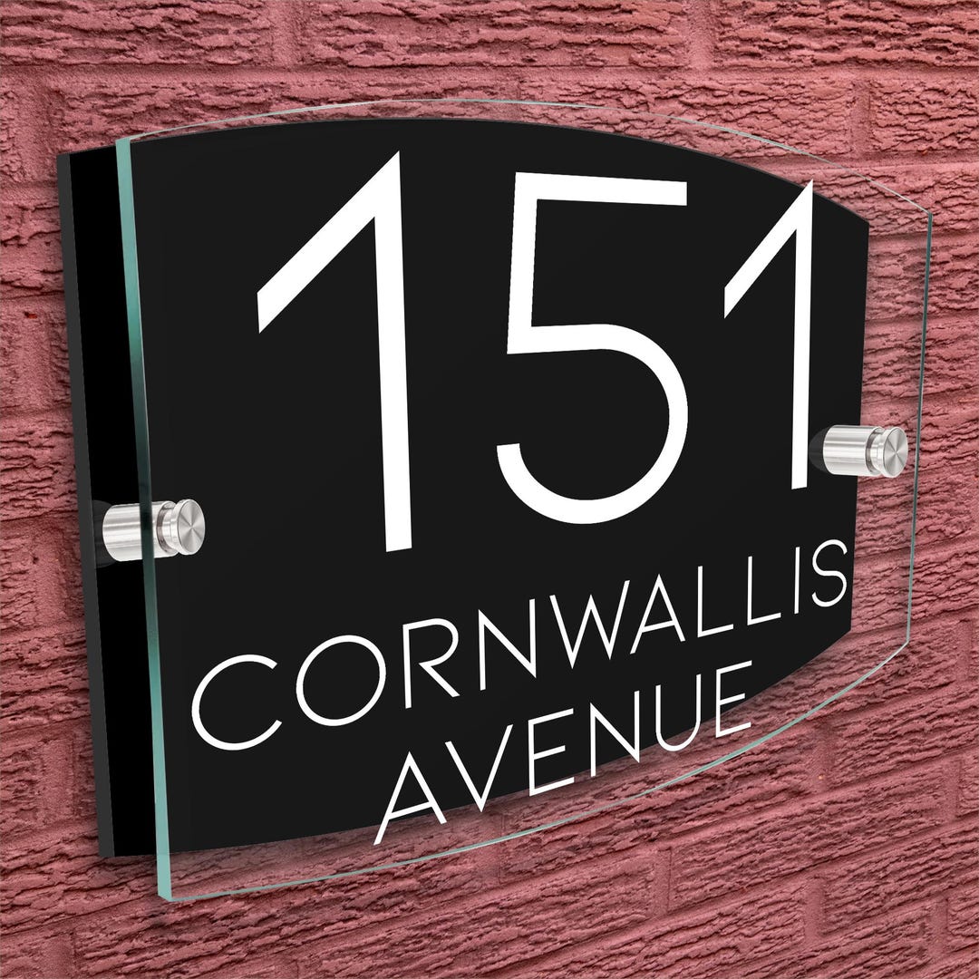 Custom House Sign, Modern Door Sign, House Number Plate, Name Plaque ...