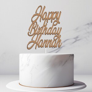 Personalised Happy Birthday Cake Topper Custom Acrylic Cake Topper ...