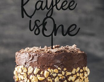 Personalized Wooden Cake Topper: Rustic Birthday Party Decoration