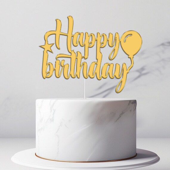 Hairstylist Birthday Cake Topper - Acrylic Decoration For Hairdresser Parties (5.9x6.7 Inches)