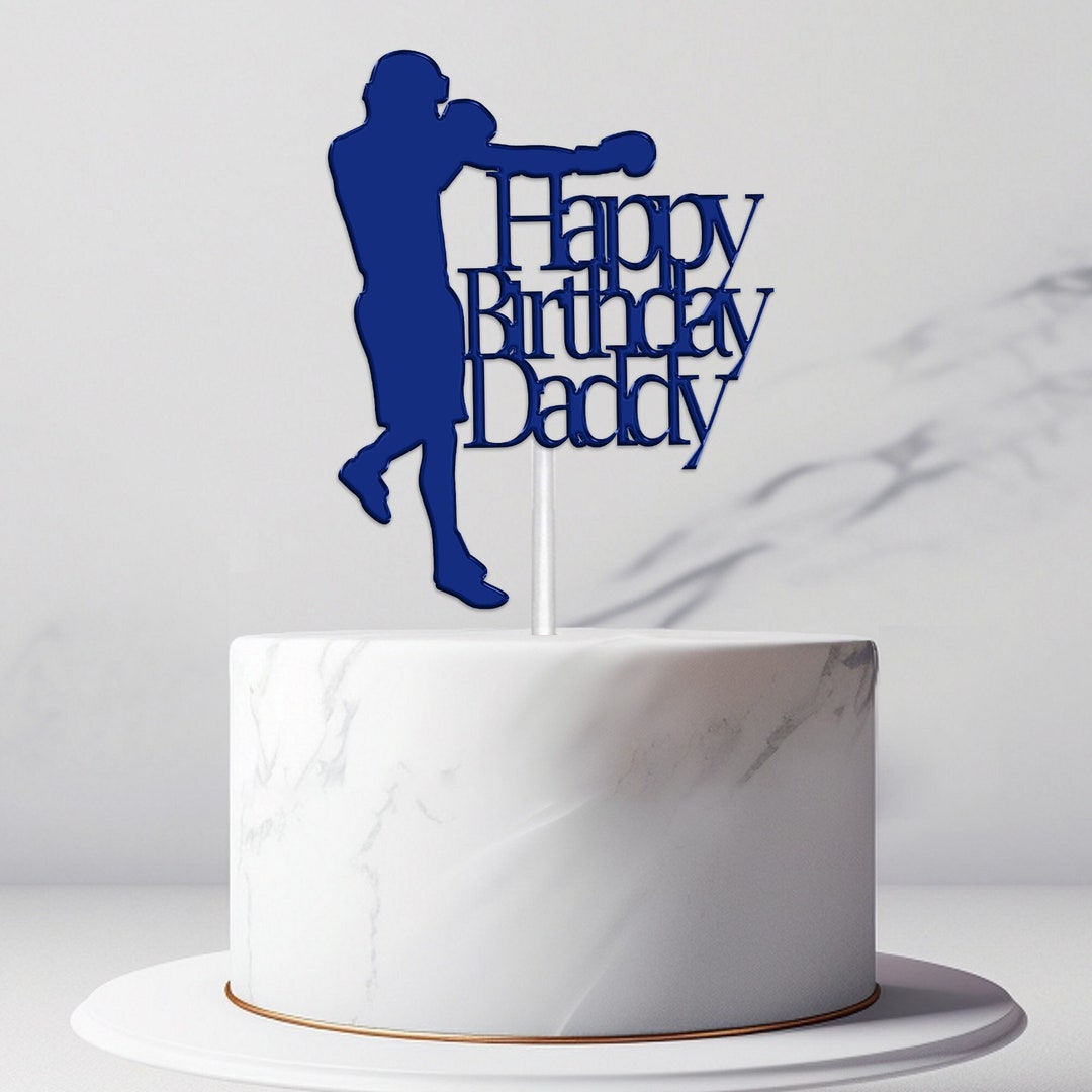 Personalised Boxing Cake Topper Happy Birthday Acrylic Cake Topper ...