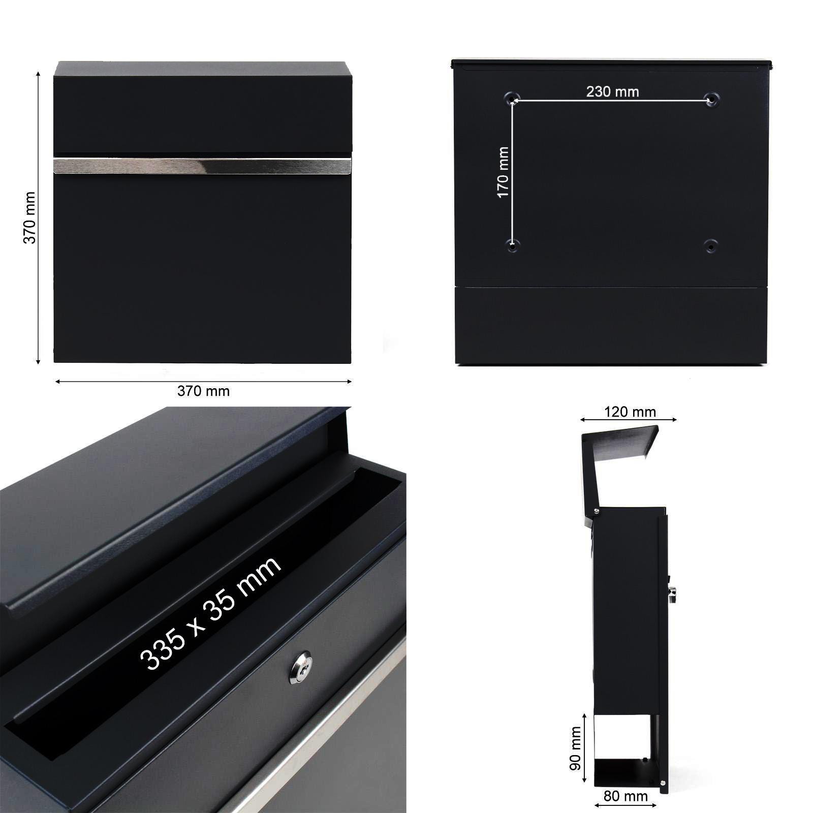 Wall Mounted Post Box - Personalised Mail Box for Parcels & Large ...