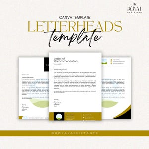 Plantilla de membrete de empresa, plantilla de carta comercial personalizable, plantilla de membrete profesional de Canva