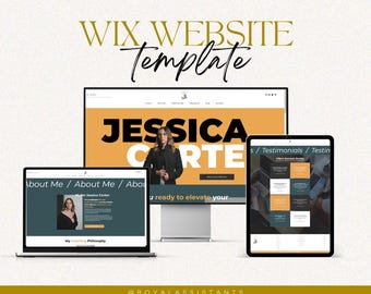 Modèle de site Web de luxe WIX pour les consultants de petites entreprises Modèle de site Web WIX