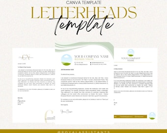 Mall för företagsbrevhuvud, anpassningsbar affärsbrevmall, professionellt brevhuvud i Canva-mall