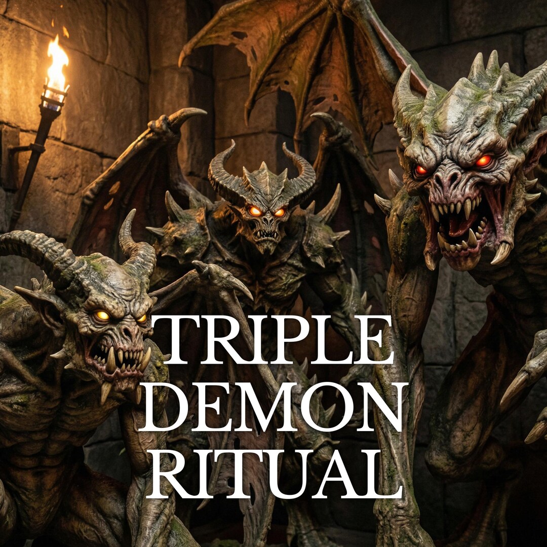 Five Monster Ritual Tripple Custom Ancient Ceremony With 3 Demons You Choose - Etsy