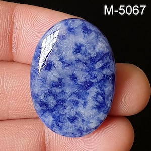 Blue Quartz Cabochon, Flat Back Gemstone, DIY Jewelry