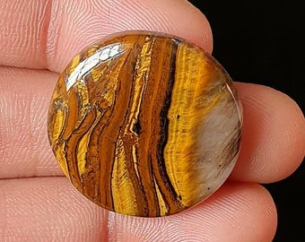Cabujón de piedra preciosa Iron Tiger hecho a mano, parte posterior plana, joyería DIY
