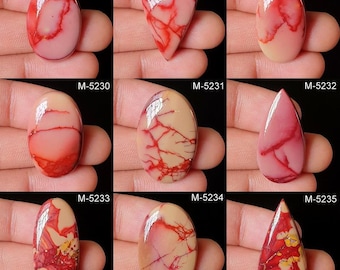 Polished Mookaite Jasper Cabochon, Australian Gemstone, DIY Jewelry