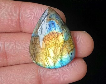 Multi Blue  Labradorite Cabochon, Flat Back Gemstone For Jewelry