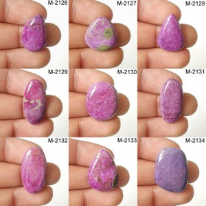 Natural Stichtite Gemstone, Wholesale Stichtite Cabochon, Flat Back, Stichtite Stone For Making DIY-ART-Craft Jewellery