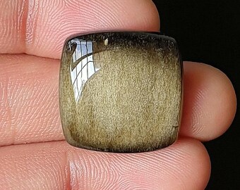 ゴールデンシーンオブシディアンカボション、ルースジェムストーン、DIYジュエリーアート