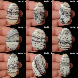 Natural Zebra Calcite Gemstone, Wholesale Zebra Crystal Cabochon, Loose, Flat Back, For DIY Art Craft Jewelry
