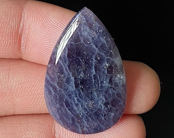 Cabujón de iolita, piedra preciosa natural para joyería DIY