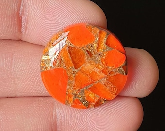 Piedra preciosa de cornalina de cobre, cabujones, sueltos, de parte posterior plana, para la fabricación de joyas.