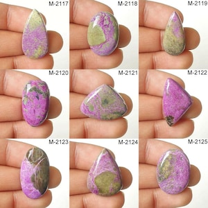 Natural Stichtite Gemstone, Wholesale Stichtite Cabochon, Flat Back, Stichtite Stone For Making DIY-ART-Craft Jewellery