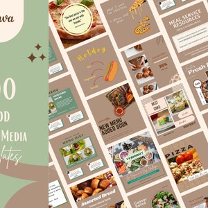 Instagram-Vorlage „Essen“ und Instagram-Vorlage „Restaurant“ – bearbeitbar