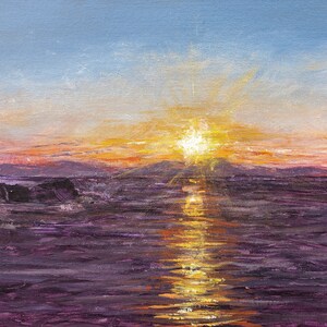 Original Acrylic Painting Amalfi Sunset