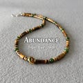 Mens Neclace, Abundance Beaded Necklace, Jade, Tiger Eye, Geniune Gemstone, New Job Gift, Promotions Gift, Gift For Him, Husband, Everyday