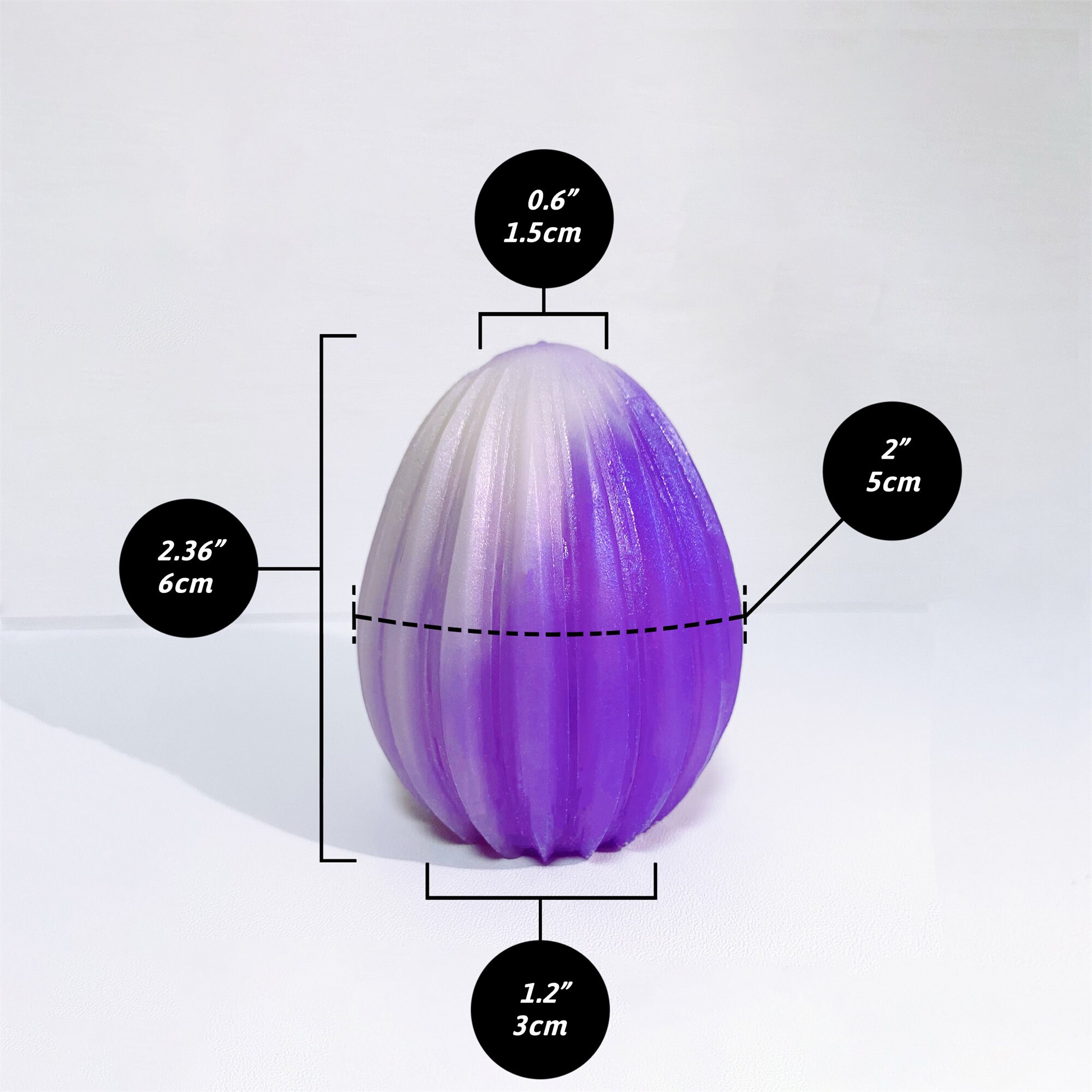 Kegel Eggs, Set of 3, Vaginal Eggs, Ovipositor Toy, Platinum Silicone