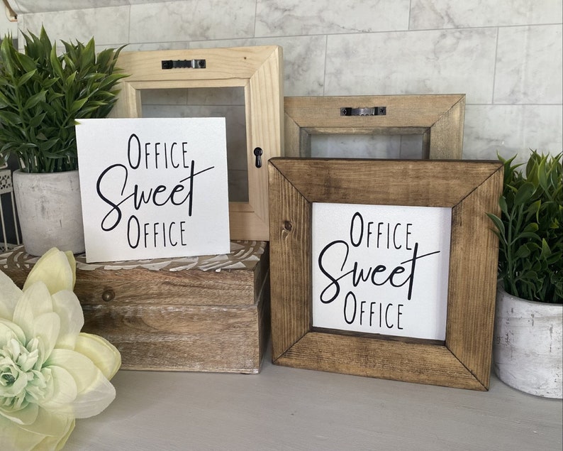 Office Sweet Office Desk Decor Wood Sign Office Decor Wood Etsy
