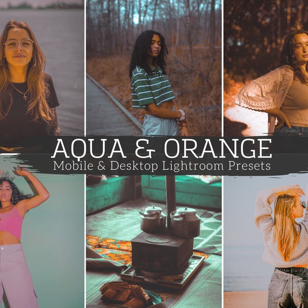 10 Aqua and Orange Lightroom Presets Mobile and Desktop Presets