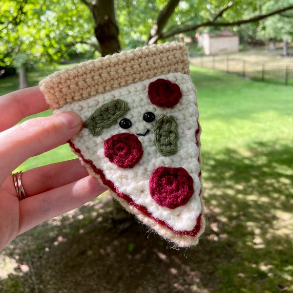 Crochet Slice of Pizza Amigurumi Plush