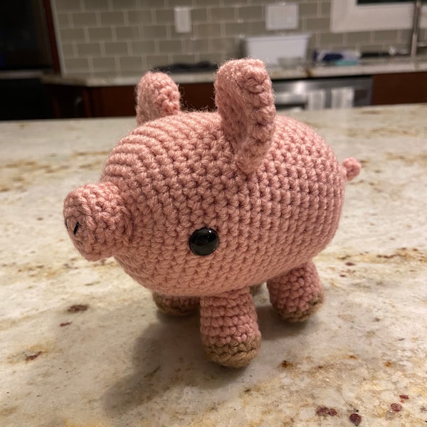 Crochet Pig, Piglet Amigurumi Plush