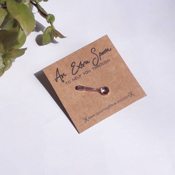 Rose Gold Spoon Pin - Gifts for Spoonies with Chronic / Invisible Illness