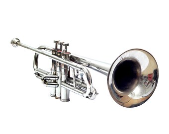 Trumpet Nickel Silver Finish Bb Pitch 3 Valve with Hard Carry Case and Mouthpiece By Moon Handicrafts India