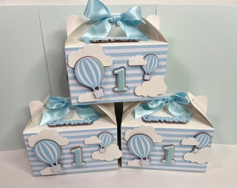 Cloud one favor boxes / hot air balloons favor boxes / air balloons party boxes / 1st birthday favor boxes/ baby shower favor boxes