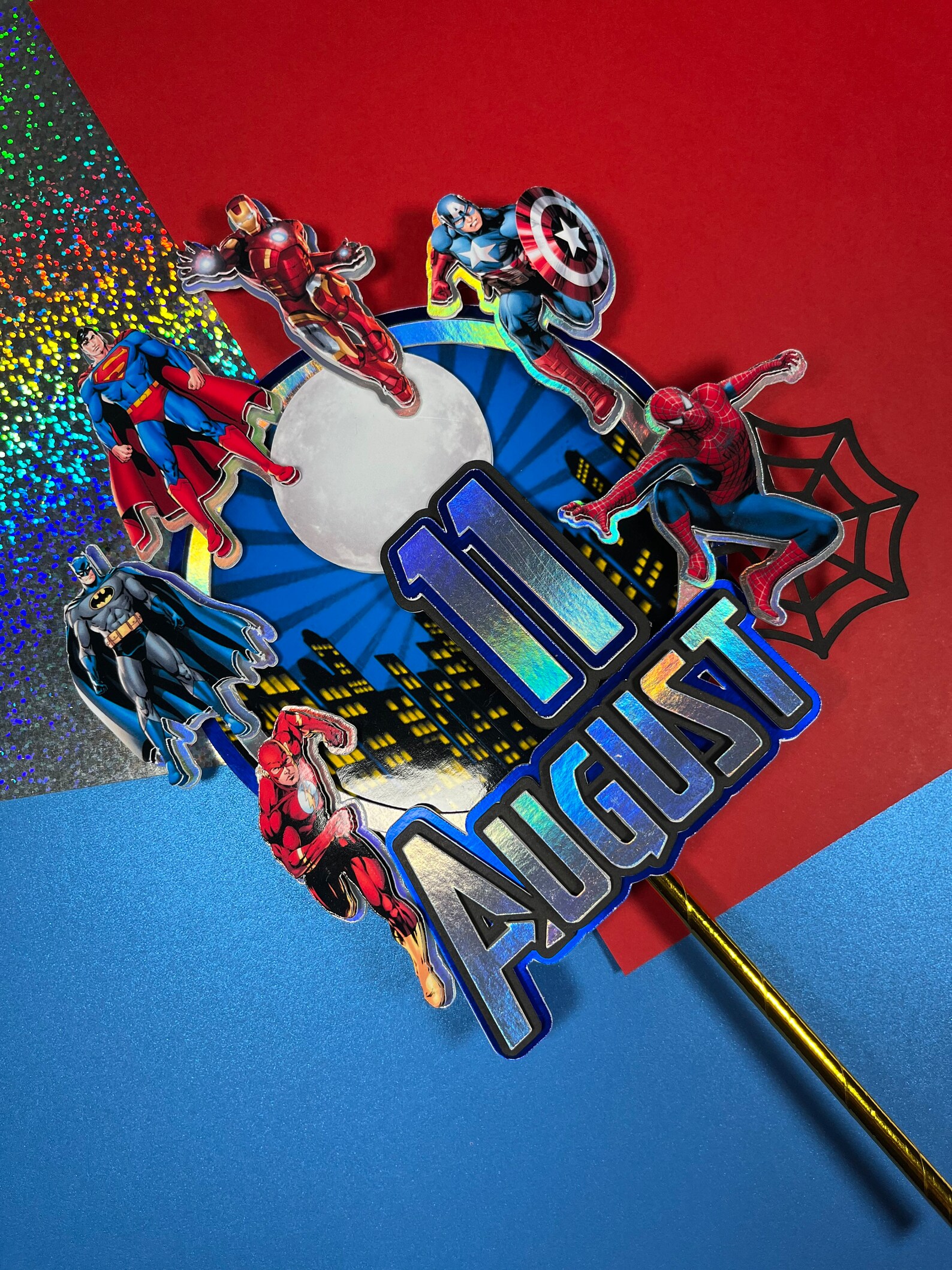 Superhero Cake Topper Marvel Cake Topper / Superheroes Topper Etsy