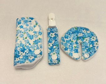 Blue floral tubie set | nj | ng | GJ | G tube | Catheter |