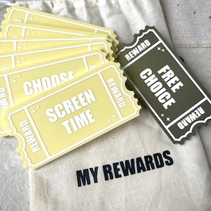 Kinder-Belohnungstoken für Motivation und positives Verhaltensmanagement, Kinder-Belohnungssystem, gelbe und goldene Tickets, Belohnungstabelle, Coupon
