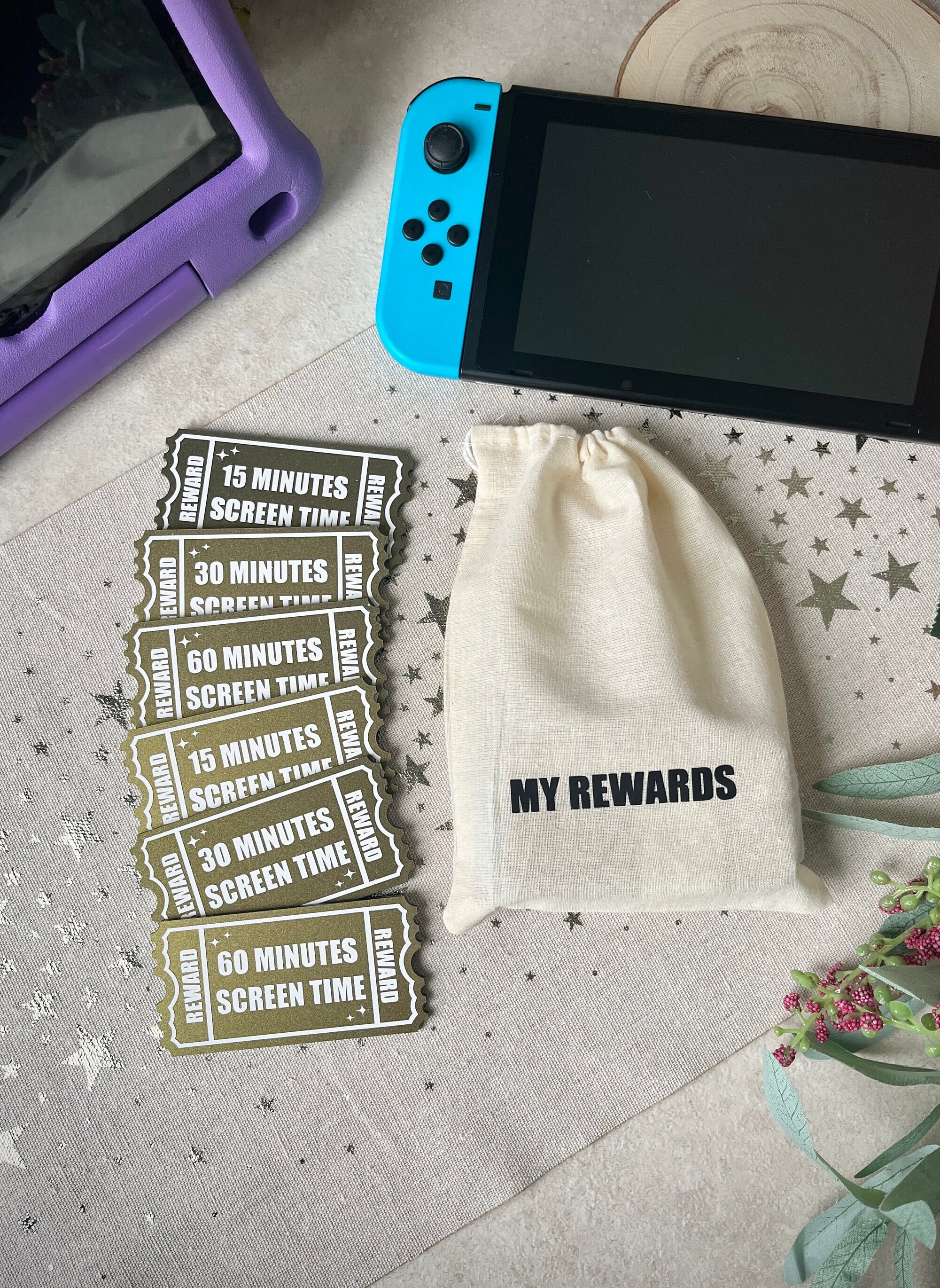 Gold Screen Time Reward Tokens: Chore & Homework Incentive - Etsy UK