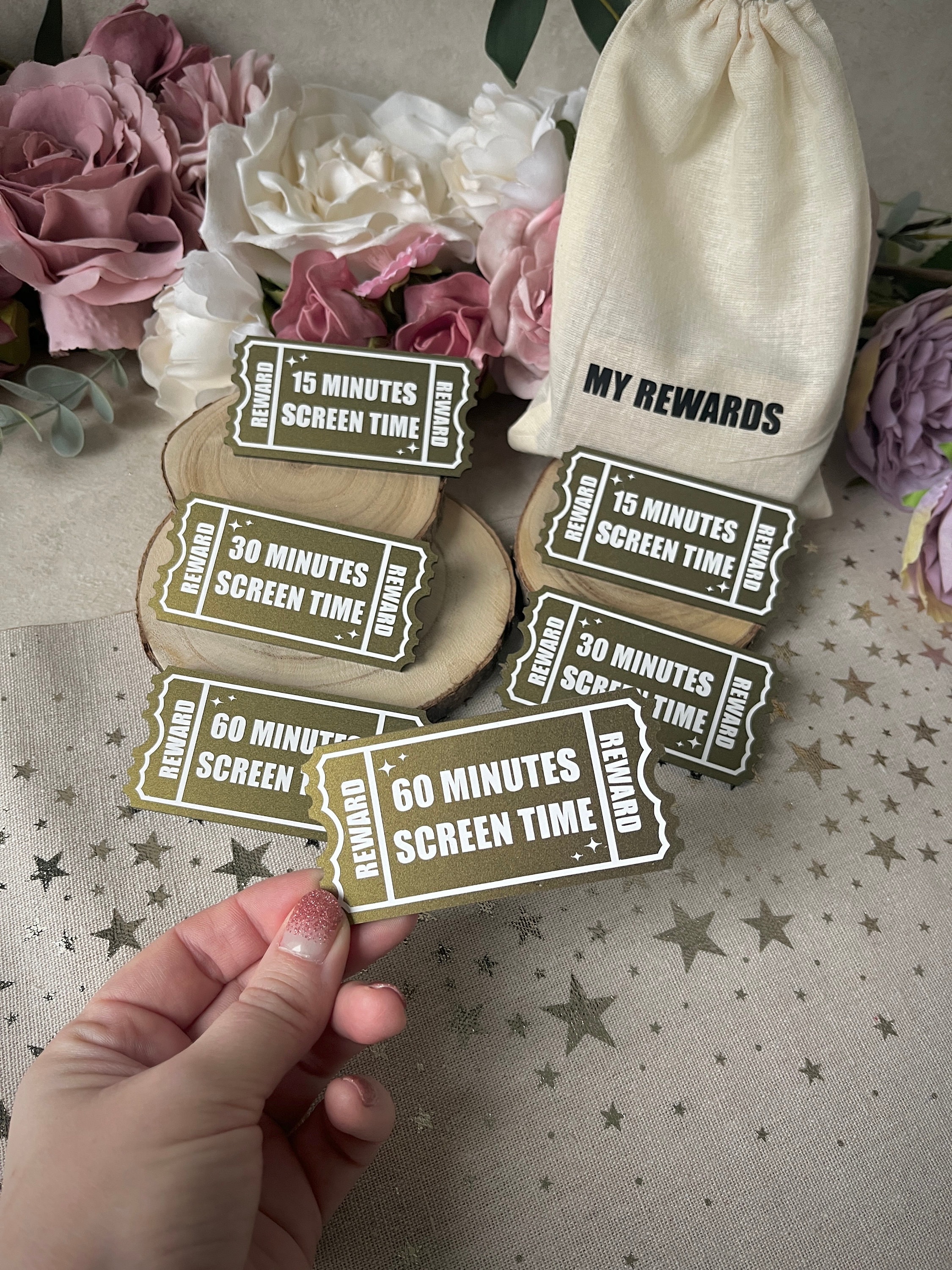 Gold Screen Time Reward Tokens: Chore & Homework Incentive - Etsy UK