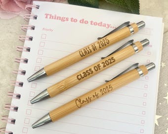 Stylo en bambou gravé promotion 2026, emballage cadeau Leavers
