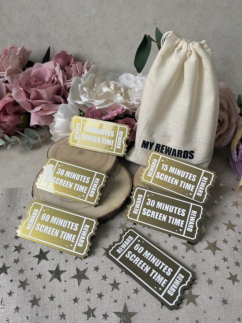 Gold Screen Time Reward Tokens: Chore & Homework Incentive - Etsy UK
