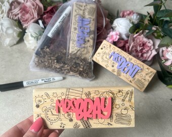 Cadeau personnalisé pour enseignant, gomme gravée pour tableau blanc, cadeau de remerciement