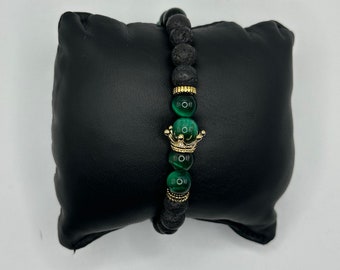 Green tiger's eye bracelet