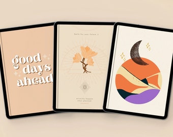 Boho Digital Notebook Covers, Aesthetic Minimalist GoodNotes Covers, Notability Covers | Digital Planner Covers, Digital Notebook Covers