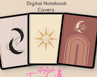 Digital Notebook Cover, Goodnotes Covers, Digital Notebook Good Notes, 10 Boho Good notes Notebook Cover, Samsung Notes Covers