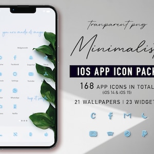 Transparent Icons with 3D Water Effect for iPhone iOS 14 & iOS 15, Minimalist iPhone App icons, iPhone Home Screen Theme Aesthetic iCon Pack