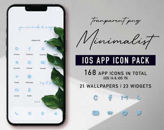 Transparent Icons with 3D Water Effect for iPhone iOS 14 & iOS 15, Minimalist iPhone App icons, iPhone Home Screen Theme Aesthetic iCon Pack