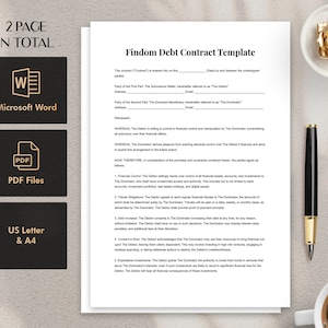 Findom Debt Contract Template Findom Debt Agreement 2 Pages Findom Debt Contract Template Findom Debt Agreement 2 Pages