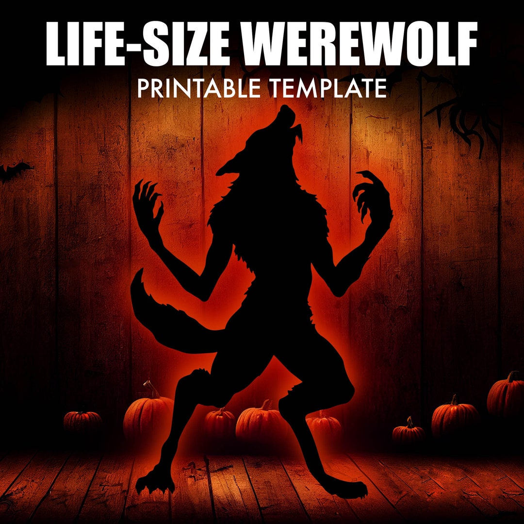 8ft Lifesize Werewolf Template Halloween Silhouette Decor Templates 8ft Lifesize Werewolf Template Halloween Silhouette Decor Templates