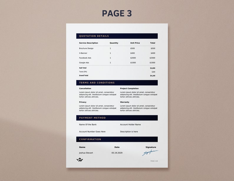 Project proposal template canva ms word template client etsy