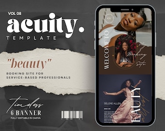 DIY Acuity Site, Acuity Scheduling Template Beauty Salon, Booking Site Template Lash Tech, Acuity Scheduling Site Nail Tech, Hair Stylist