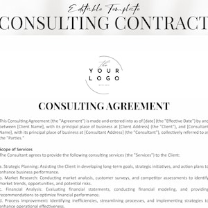 Comprehensive Consulting Agreement | Expert Consultation Services for Business Success | Trusted Consultant | Consulting Contract Template
