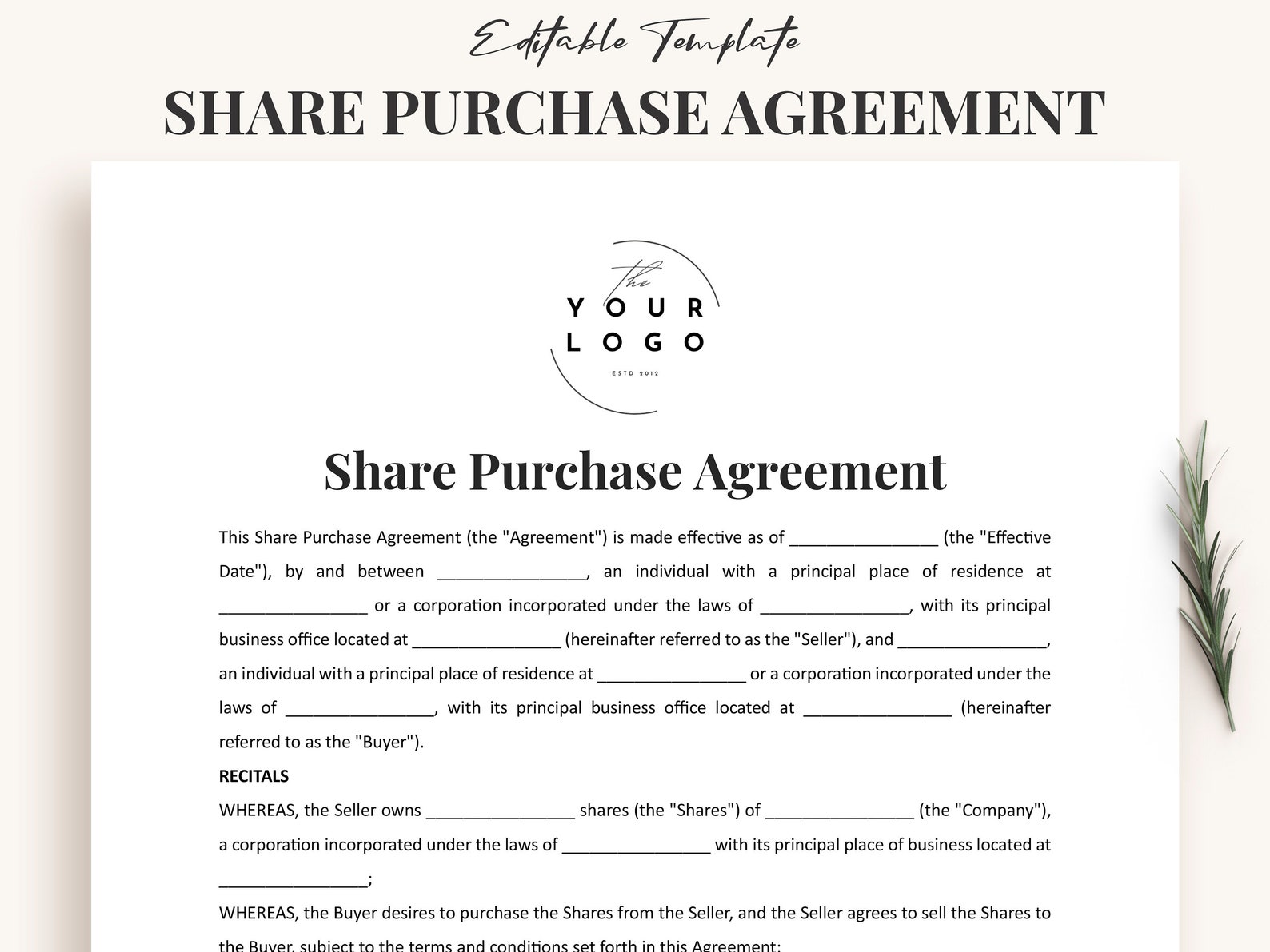 Image 9 for Share Purchase Agreement Template Singapore